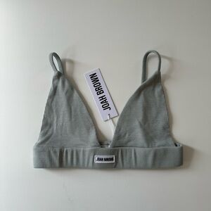 Joah Brown Triangle Bralette Ribbed